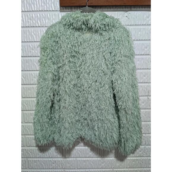 Skye's The Limit Cozy Mint Fluffy Cowl Neck Top M - Picture 1 of 6